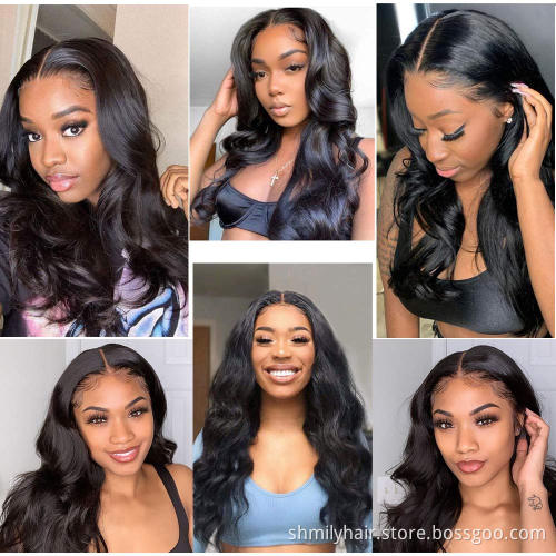 Wholesale Mink Brazilian Lace Front Wigs Cuticle Aligned Virgin Hair HD Transparent Swiss Lace Human Hair Wigs For Black Women